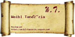 Weibl Tanázia névjegykártya